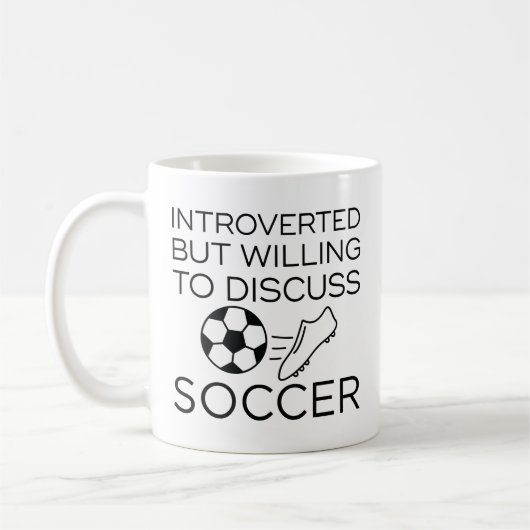 Mug Introverted Mais Prêt À Discuter Du Football (Gauche)