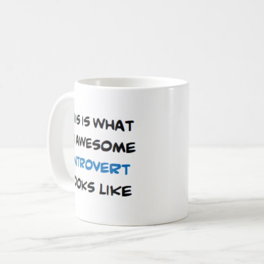 Mug introverti, génial (Devant gauche)