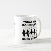 Mug Introverti jusqu'à ce que les gens soient drôles M (Devant droit)