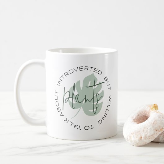 Mug Introverti Mais Prêt À Parler De Plantes (Avec donut)