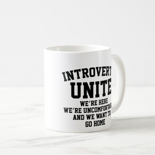 Mug Introverties Unite (Devant droit)