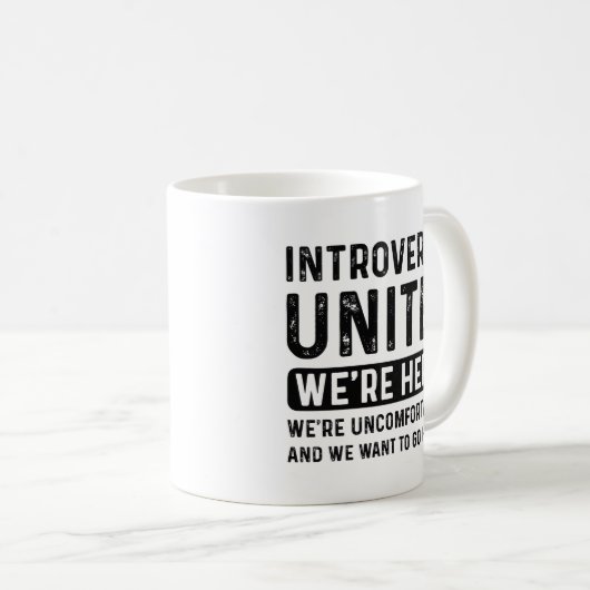 Mug Introverties Unite (Devant droit)