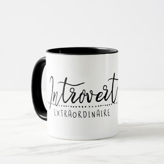 Mug Introvertir la typographie Extraordinaire (Devant gauche)