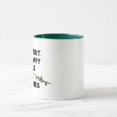 Mug Introvertir Mais Heureux De Parler D'Avions, Drôle (Centre)