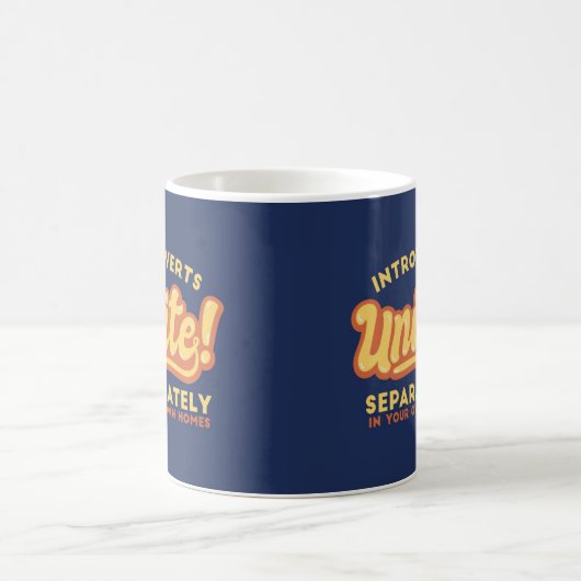 Mug Introverversions Unite Funny Introvertir Quote (Centre)