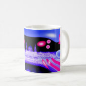 Mug Invasion d'aliens art funky (Devant droit)