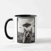 Mug Invasion d'aliens de selfie de chat  (Gauche)