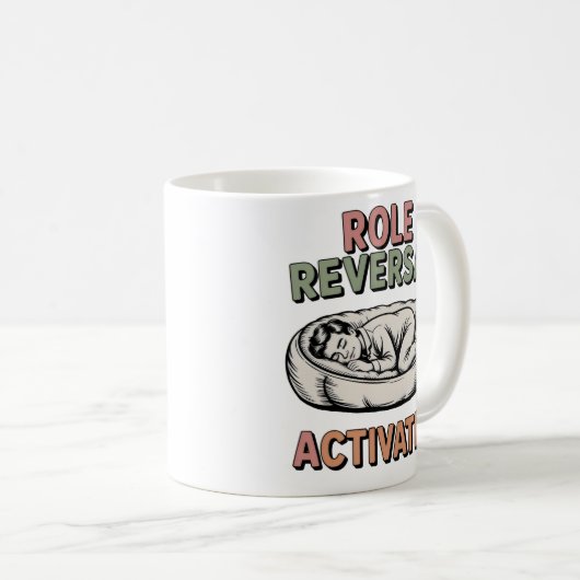 Mug Inversion de Rôle Activée | Design Humoristique Hu (Devant droit)