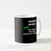Mug Investir judicieusement, négociant Stock (Devant droit)