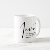 Mug Invictus Poem - Je suis le Maître de mon destin (Devant droit)