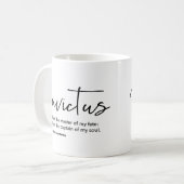 Mug Invictus Poem - Je suis le Maître de mon destin (Devant gauche)