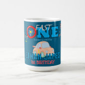 Mug Invitation anniversaire 1ère année garçon bleu mod (Centre)