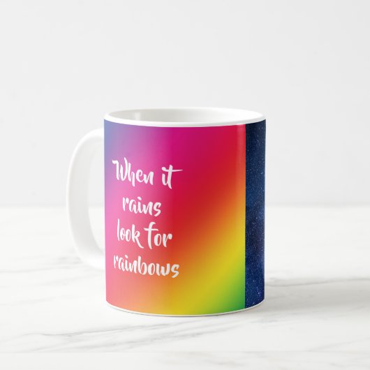 Mug Invitation de devis, chercher Rainbows & Stars (Devant gauche)