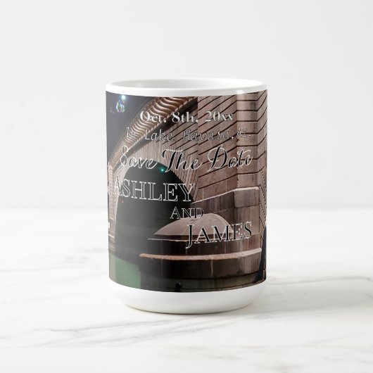 Mug Invitation de sauvegarde de la date de London Brid (Centre)