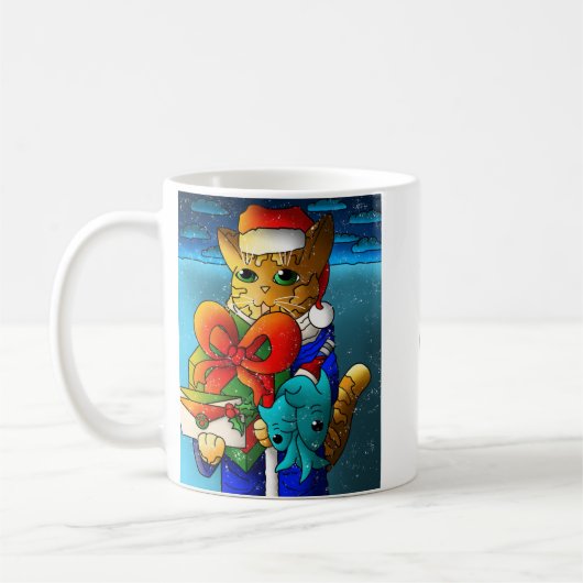 Mug Invité du chat de Noël (Gauche)