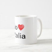 Mug Io amo Italia (Devant droit)