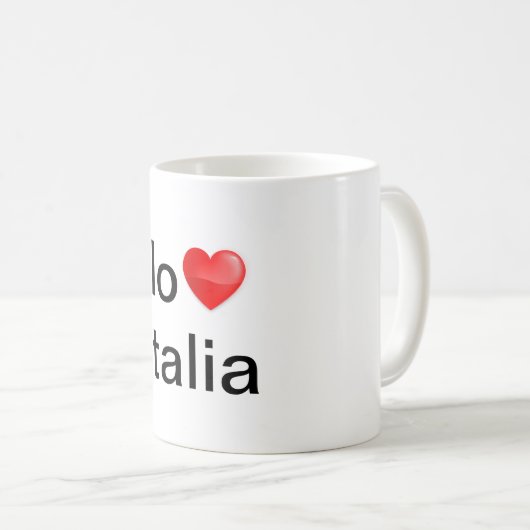 Mug Io amo Italia (Devant droit)