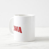 Mug Iowa Christmas Santa Hat Retro Throwback Souvenir (Devant gauche)