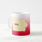 Mug - Iowa State Map avec la ville (Devant gauche)