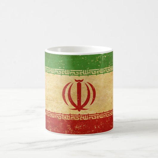 Mug Iran - Drapeau Vintage (Centre)