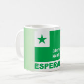 Mug Iras d'espéranto/les "de Liberulo, kien des (Devant gauche)