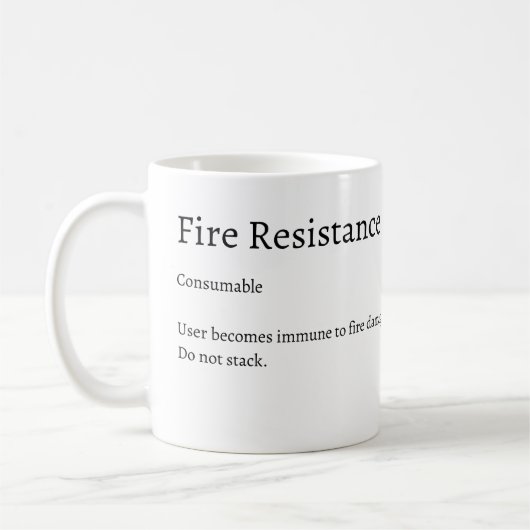 Mug Ire boug de potion de résistance (Gauche)