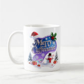 Mug Iridescent Noël 'Merry & Caffeinated' (Gauche)
