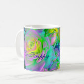 Mug Iridescente esthétique Roses précoces Soyez heureu (Devant gauche)