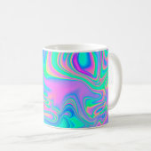 Mug Iridescente marbrée texture holographique en dynam (Devant droit)