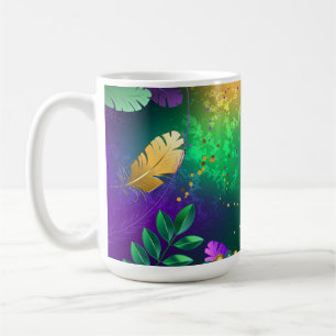 Mug Iridescente mardi gras arrière - plan avec perles