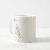 Mug Iris à l'aquarelle élégant | Floral (Devant gauche)