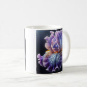 Mug Iris à plumes pures et bleues (Devant droit)