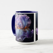 Mug Iris à plumes pures et bleues (Devant gauche)