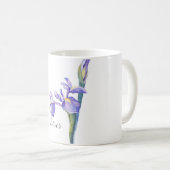 Mug Iris Aquarelle Florale (Devant droit)