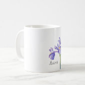 Mug Iris Aquarelle Florale (Devant gauche)