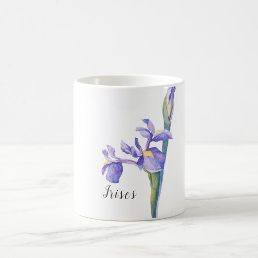 Mug Iris Aquarelle Florale (Centre)