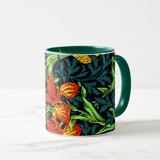 Mug Iris, beau motif floral de William Morris (Devant droit)