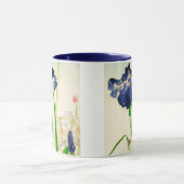 Mug Iris bleu - copie japonaise d'aquarelle (Centre)