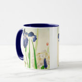 Mug Iris bleu - copie japonaise d'aquarelle (Devant gauche)
