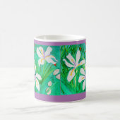 Mug Iris de blanc d'aquarelle (Centre)