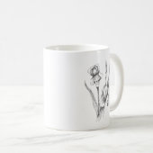 Mug Iris dessinés à la main, Art botanique, Impression (Devant droit)