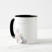 Mug Iris Élégant Fleurs Personnalisées (Devant gauche)