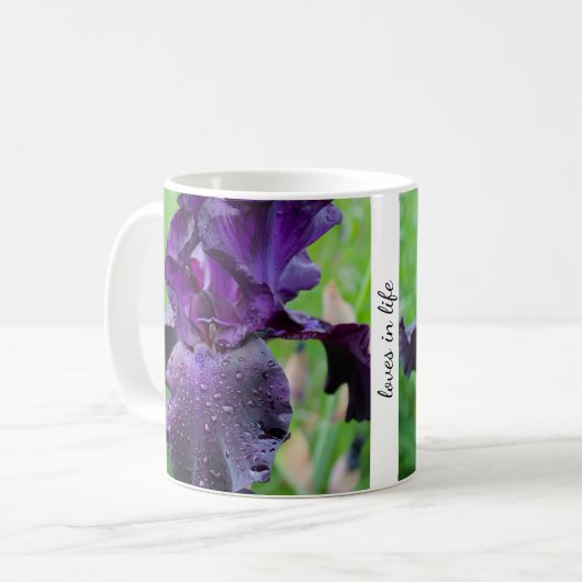 Mug Iris foncé violet (Devant gauche)