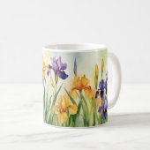 Mug Iris liris violet jaune | (Devant droit)