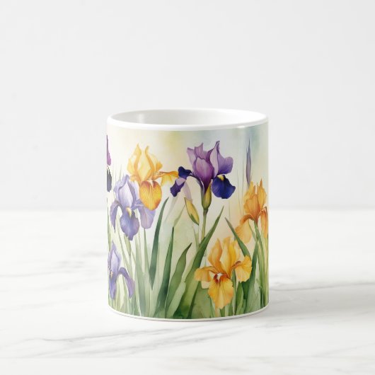 Mug Iris liris violet jaune | (Centre)