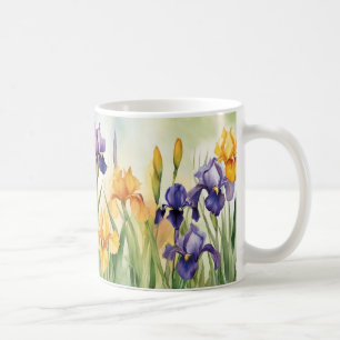 Mug Iris liris violet jaune  