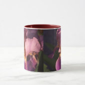 Mug Iris néerlandais barbu de rouge foncé et de rose (Centre)