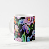 Mug Iris Peony Aquarelle Motif Floral (Devant gauche)