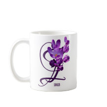 Iris personnalisable nom fleurs de printemps viole