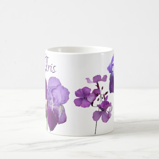 Mug Iris personnalisable nom iris violet iris printemp (Centre)